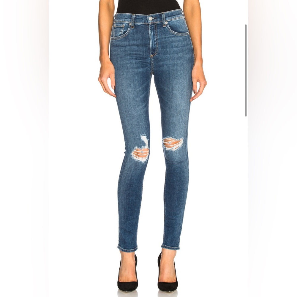 Rag & Bone High Rise Skinny in Bonnie Size 26
